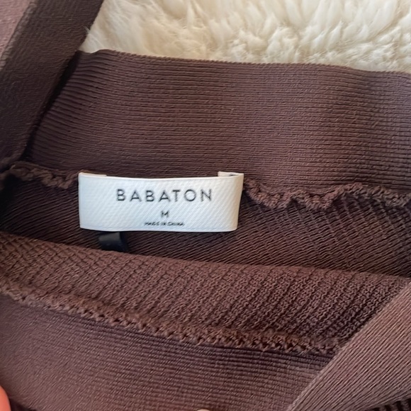 Aritzia babaton sculpt knit criss cross chocolate brown tank - Picture 3 of 4